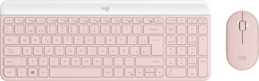 Teclado y Mouse Logitech MK470 Inalámbrico Nano Receptor USB Color Rosa