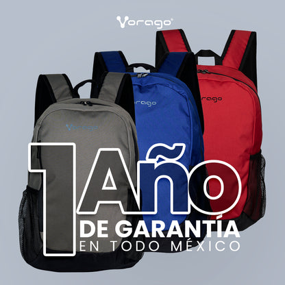 MOCHILA VORAGO BP-150 ECOLOGICA rPET LAPTOP 15.6 GRIS / NEGRO