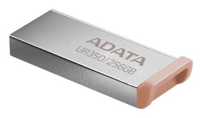 ADATA UR350 unidad flash USB 256 GB USB tipo A 3.2 Gen 1 (3.1 Gen 1) Café, Acero inoxidable