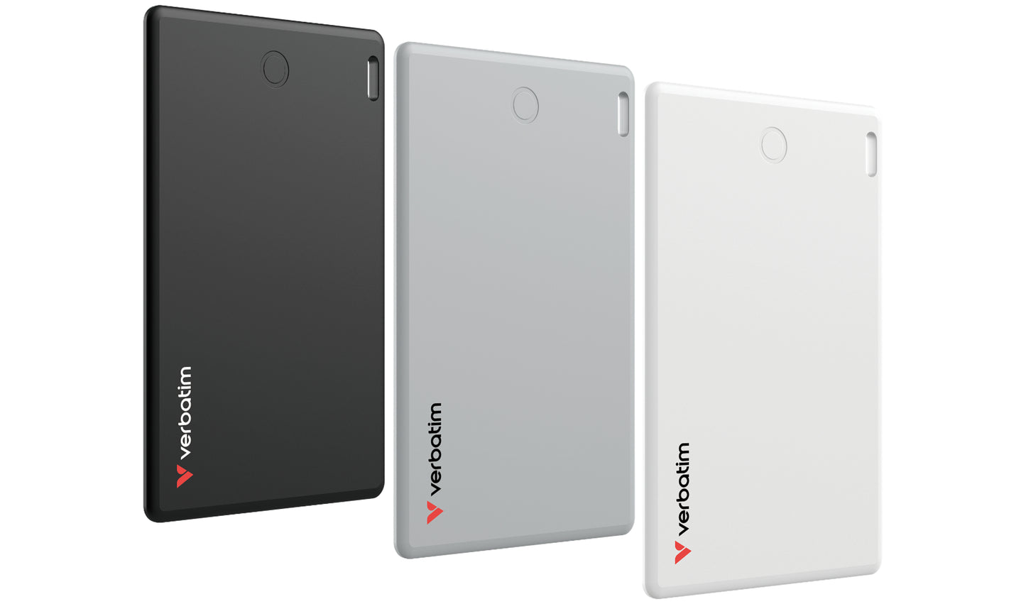Localizador Verbatim My Finder Bluetooth Tarjeta 3 pack Negro Gris y Blanco