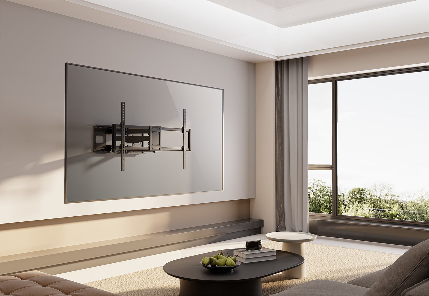 Manhattan 462358 soporte para TV 3.05 m (120") Negro