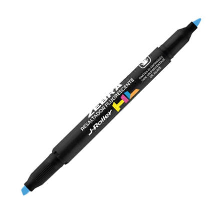 Resaltador Zebra Jroller HL Doble punta color azul caja c/6