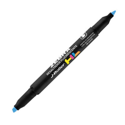 Resaltador Zebra Jroller HL Doble punta color azul caja c/6