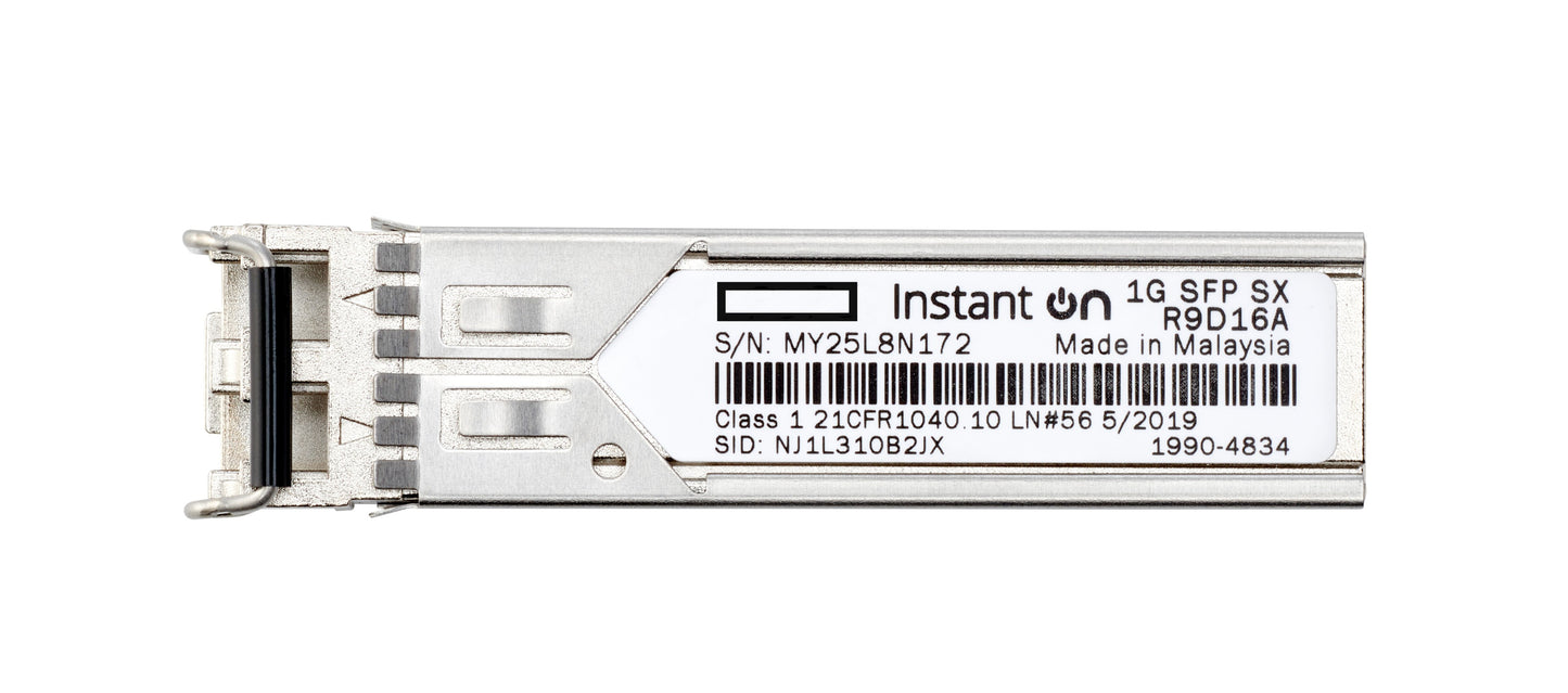 HPE Aruba Networking Networking Instant On 1G SFP LC SX 500m OM2 MMF Transceiver módulo de red del transceptor Fibra óptica 1000 Mbit/s
