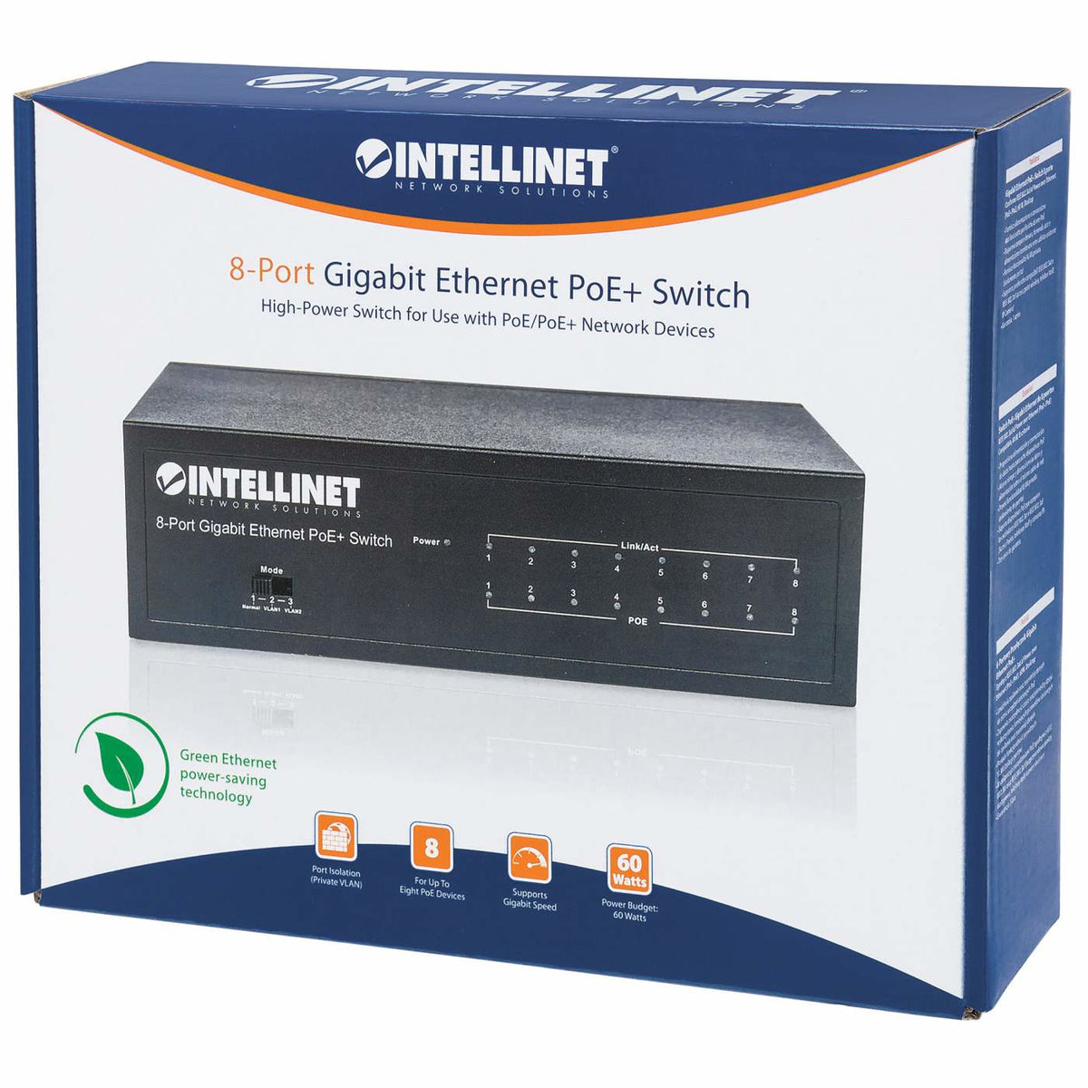 Intellinet 561204 dispositivo de redes Gestionado Gigabit Ethernet (10/100/1000) Energía sobre Ethernet (PoE) Negro