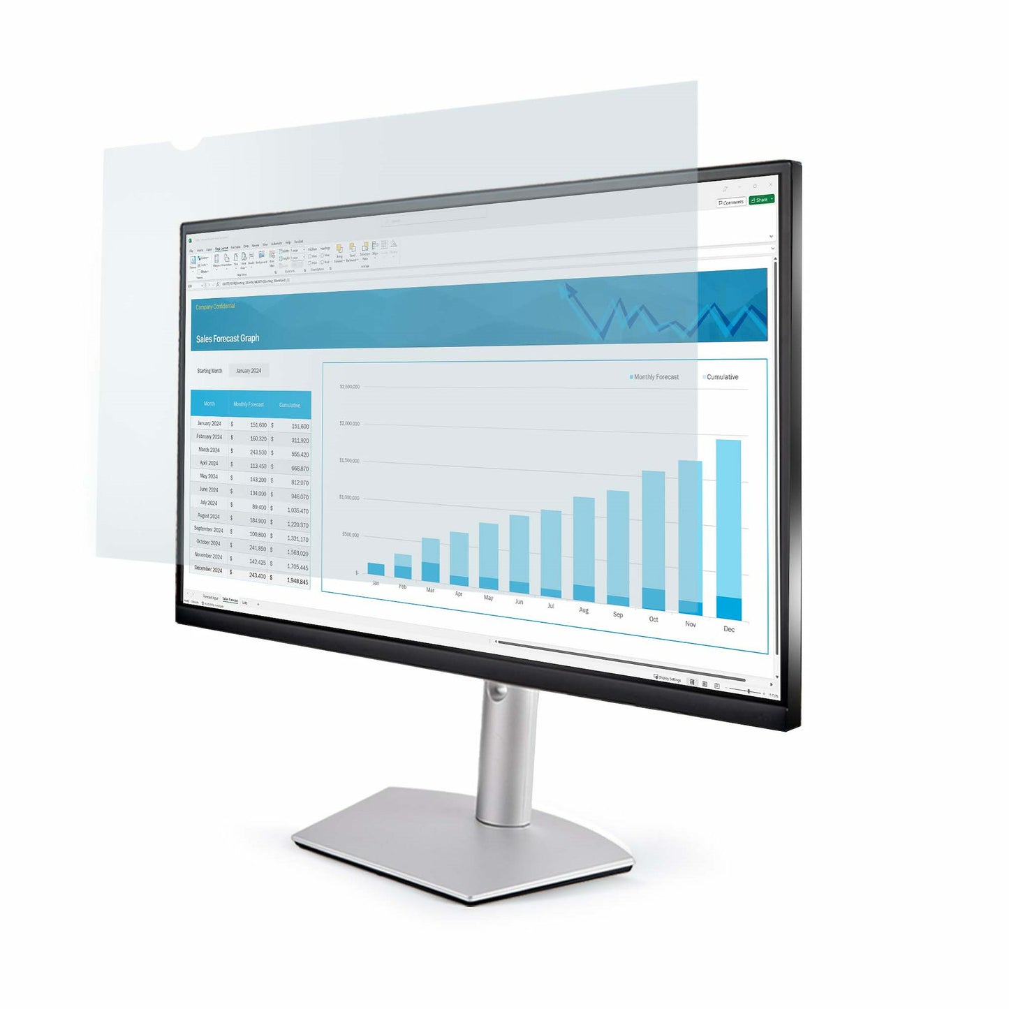StarTech.com 2469-ANTI-BLUE-LIGHT accesorio para monitor Filtro antideslumbrante