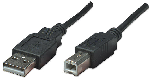 Cable Manhattan USB-B 2.0 Alta Velocidad 0.5m Color Negro