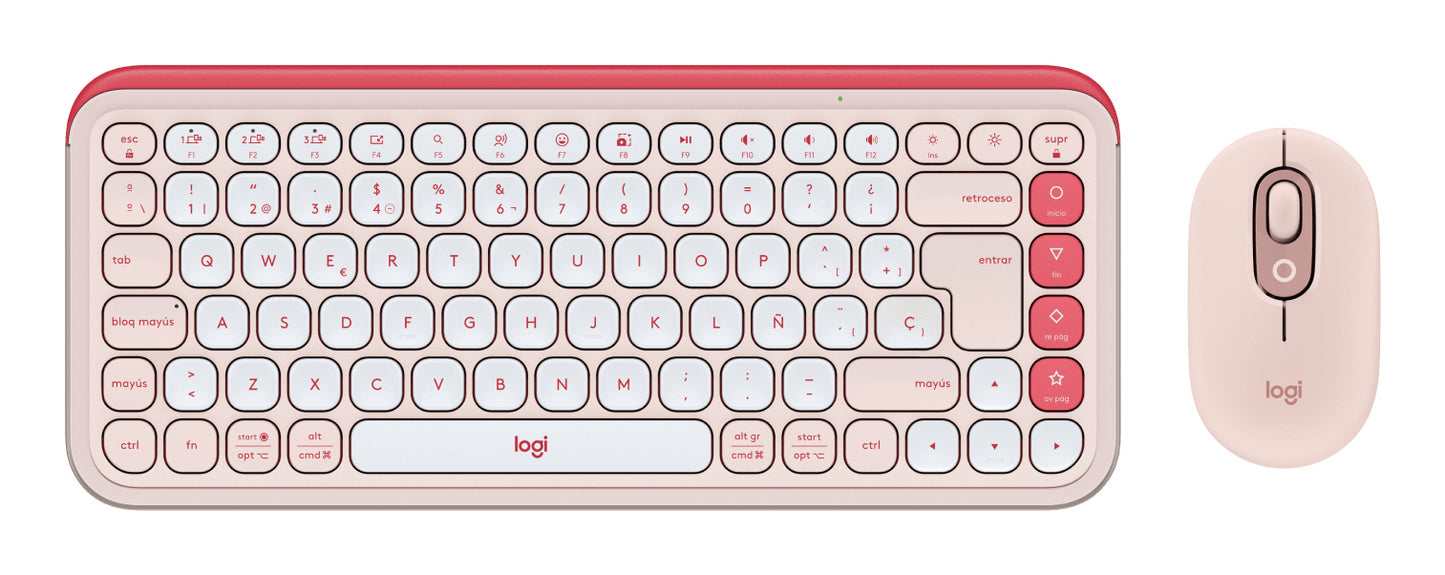 Logitech 920-013053 teclado Ratón incluido Universal Bluetooth QWERTY Español Rosa