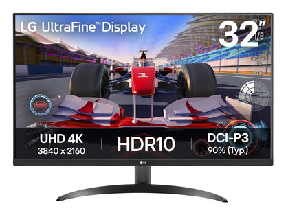 Monitor LG de 32 pulgadas UHD Ultrafino 4K Panel VA HDR10 3840x2160 HDMI DP 1Y de Garantia Bocinas Integradas