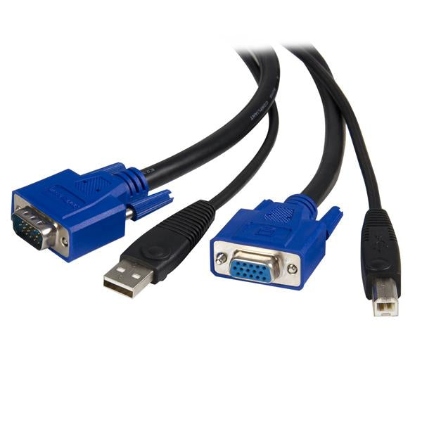 StarTech.com SVUSB2N1_10 cable para video, teclado o ratón (KVM) Negro