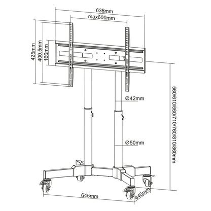Manhattan 462679 soporte para TV 177.8 cm (70")