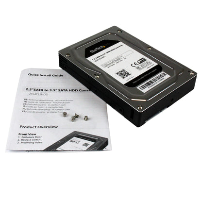 StarTech.com 25SAT35HDD panel para bahía de discos 8.89 cm (3.5") Bandeja de almacenamiento Negro, Plata