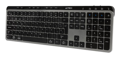 Acteck Inspire Krea TI755 teclado Hogar / Oficina RF inalámbrico + bluetooth QWERTY Español Negro, Gris