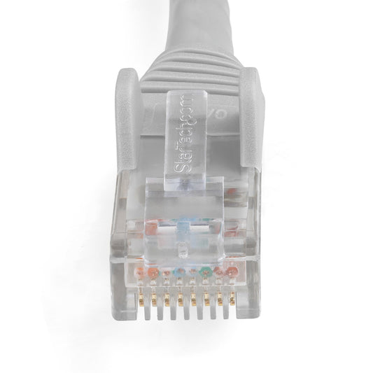 Cable de red StarTech.com N6LPATCH1MGR Cat6 UTP RJ45 sin enganches, LSZH, PoE 100 W, 1 m, gris