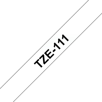 Cinta Brother TZE111  Laminada Negro sobre Transparente 6mmx8m P-Touch