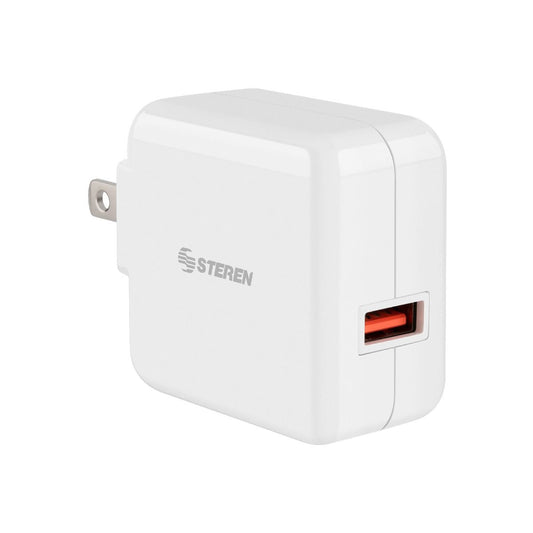 CARGADOR STEREN QUICK CHARGE 3.0 1PUERTO D/CASA