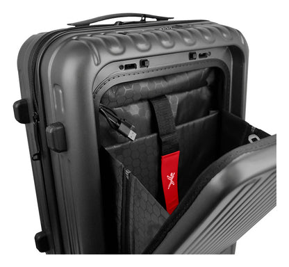 Perfect Choice PC-084792 equipaje Tranvía Caparazón duro Gris Acrilonitrilo butadieno estireno (ABS), Aluminio, Policarbonato (PC), Poliéster