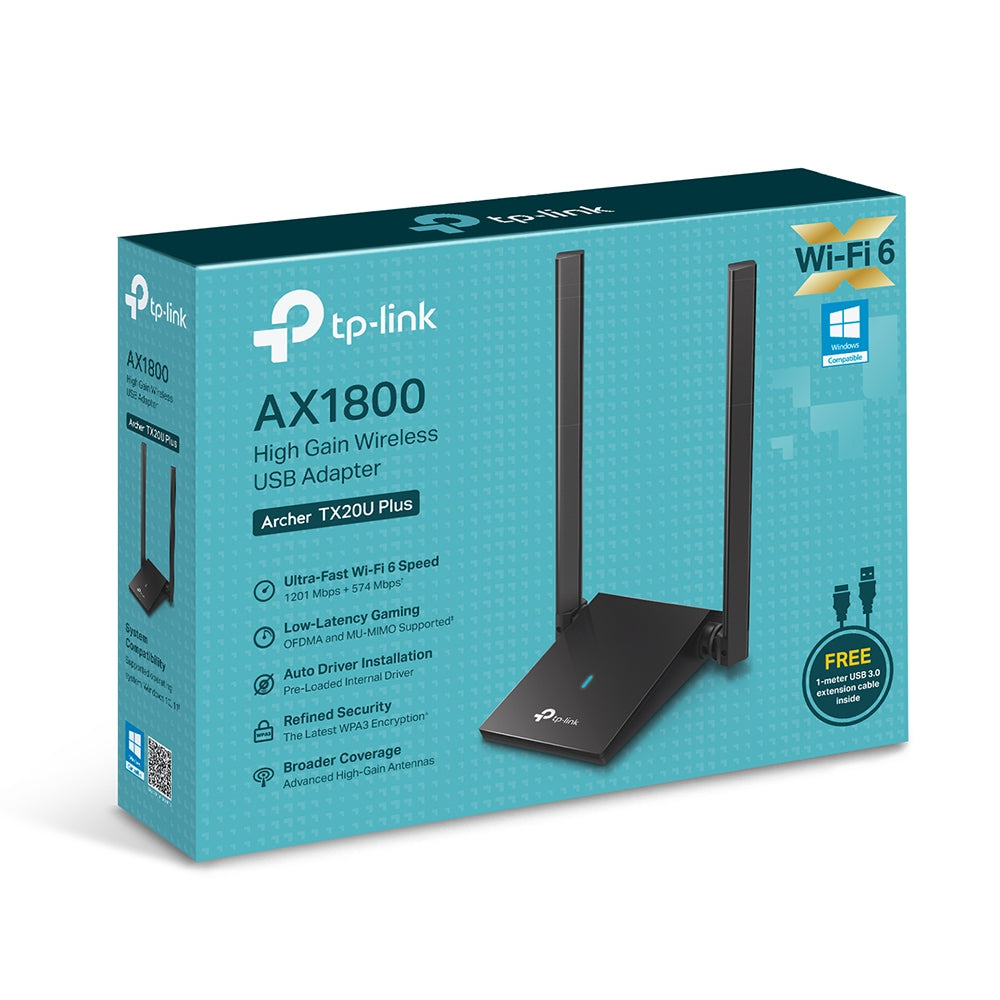 Adaptador TP-Link High Gain Dual Band Wi-Fi6 USB 1201 Mbps at 5 GHz
