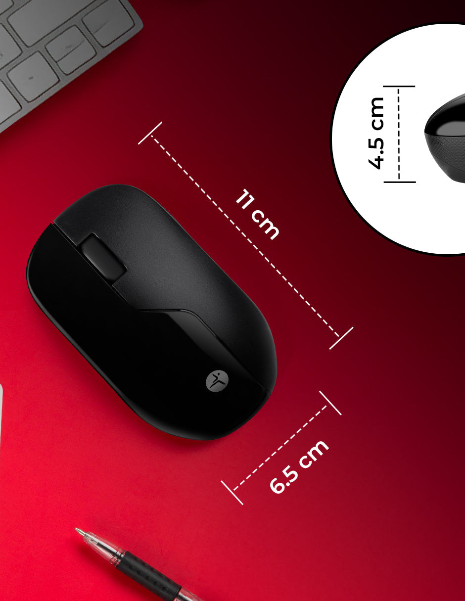 Mouse inalámbrico Negro recargable  wireless TechZone