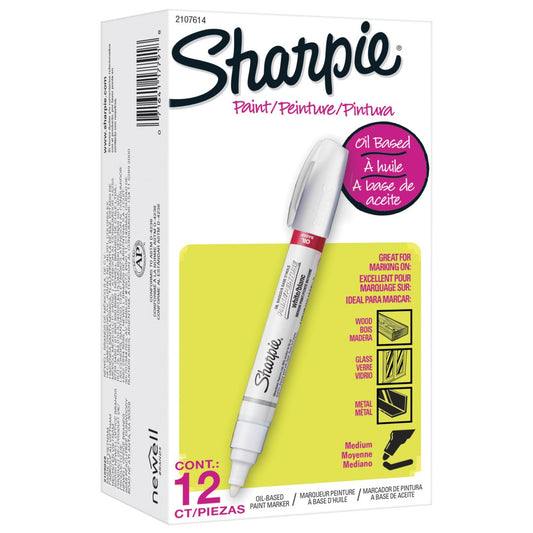 Marcador Sharpie Paint Color Blanco C/6 Pzas