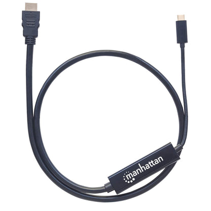 Cable Manhattan Adaptador USB-C a HDMI 4K Salida 1m Color Negro