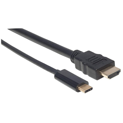 Cable Manhattan Adaptador USB-C a HDMI 4K Salida 1m Color Negro