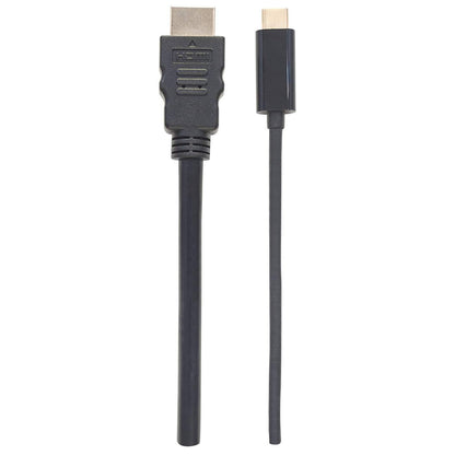 Cable Manhattan Adaptador USB-C a HDMI 4K Salida 1m Color Negro
