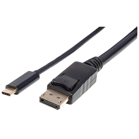 Cable Manhattan Adaptador USB-C a DisplayPort 4K a 60Hz 2m Color Negro