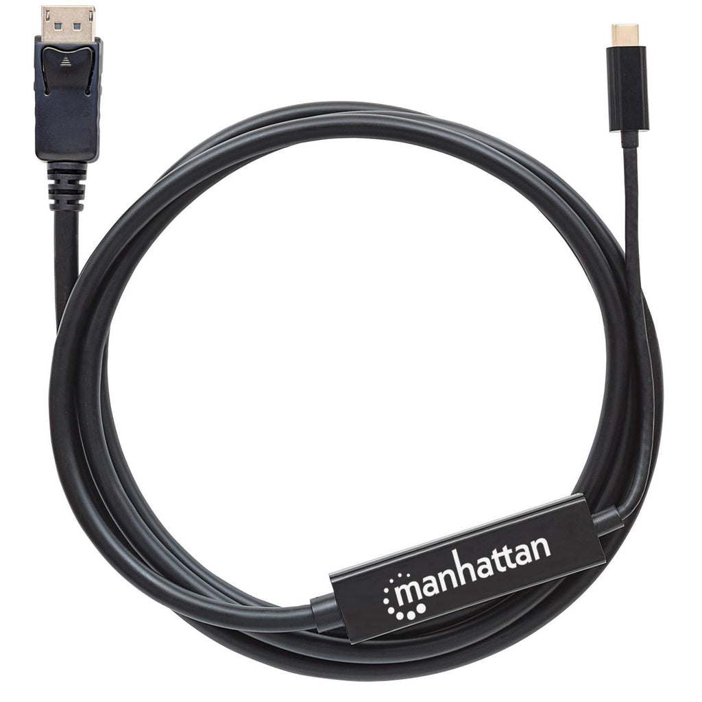 Cable Manhattan Adaptador USB-C a DisplayPort 4K a 60Hz 2m Color Negro