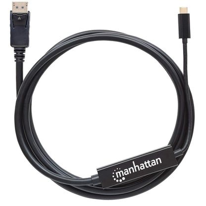 Cable Manhattan Adaptador USB-C a DisplayPort 4K a 60Hz 2m Color Negro