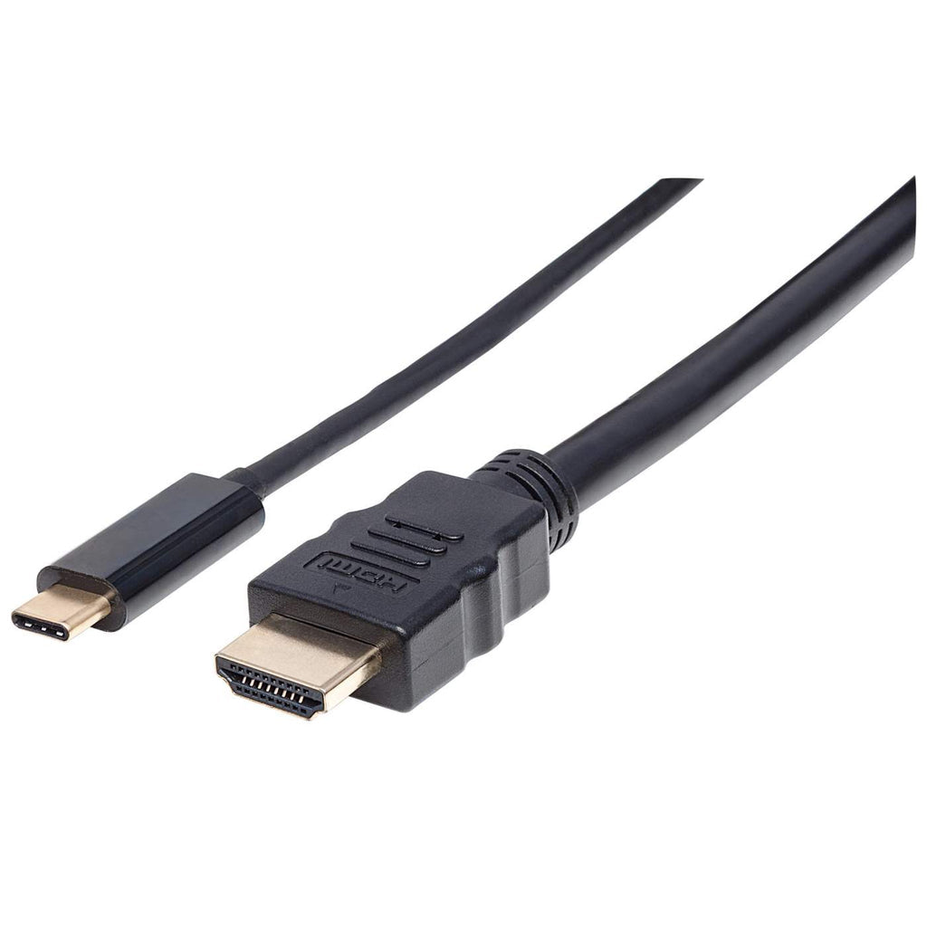 Cable Manhattan Adaptador USB-C a HDMI 4K Salida 2m Color Negro