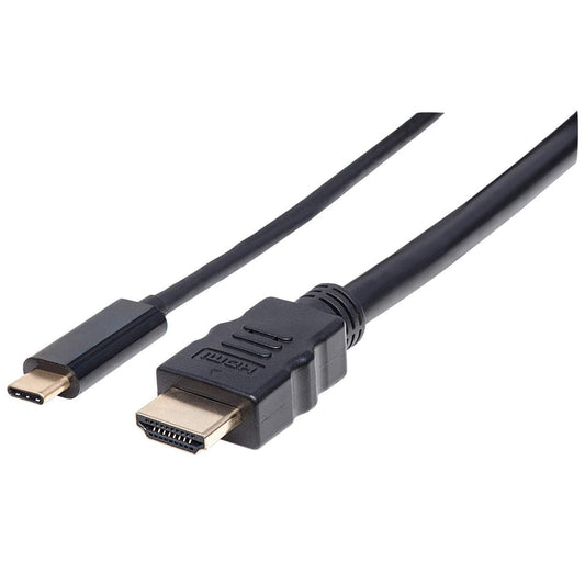 Cable Manhattan Adaptador USB-C a HDMI 4K Salida 2m Color Negro
