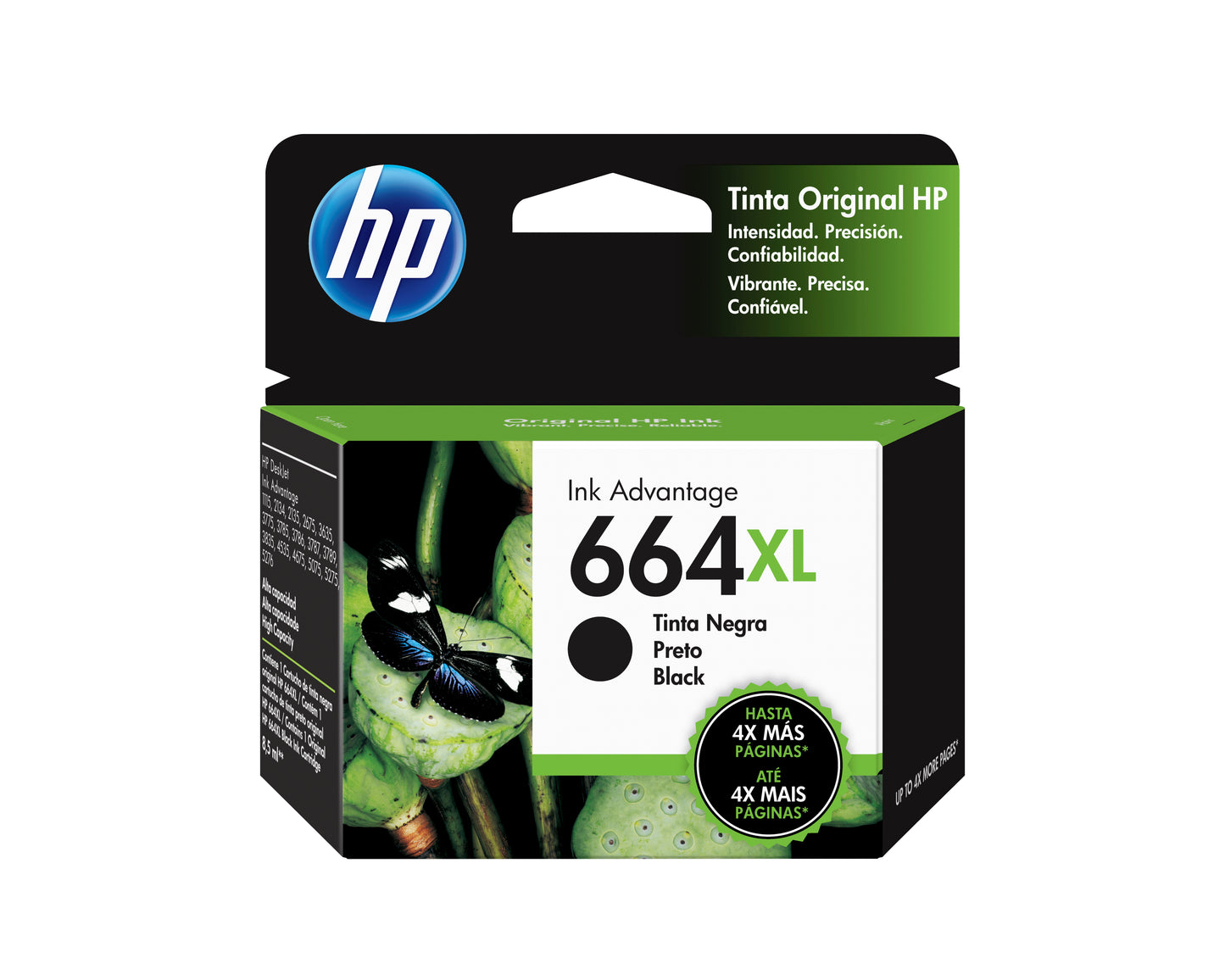 HP 664XL High Yield Black Original Ink Advantage Cartridge cartucho de tinta 1 pieza(s) Negro