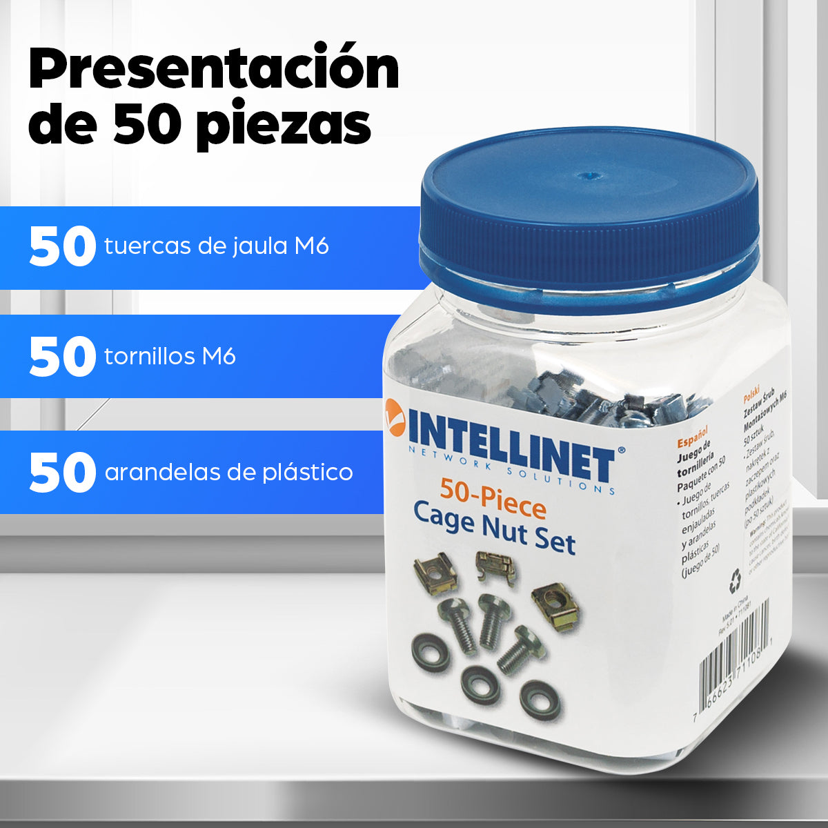 Intellinet 711081 accesorio para rack Paquete de tuercas enjauladas