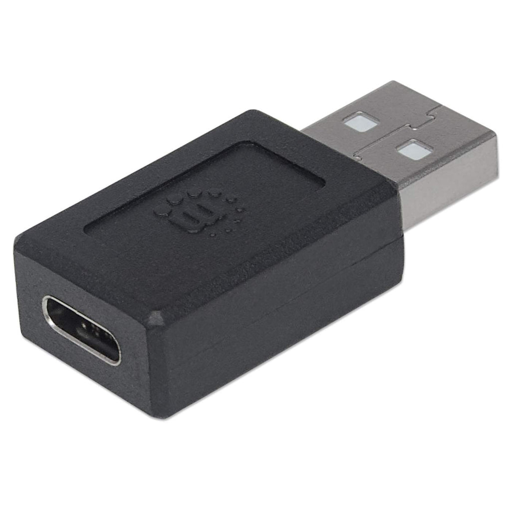 Adaptador Manhattan USB C-A 2.0 Color Negro