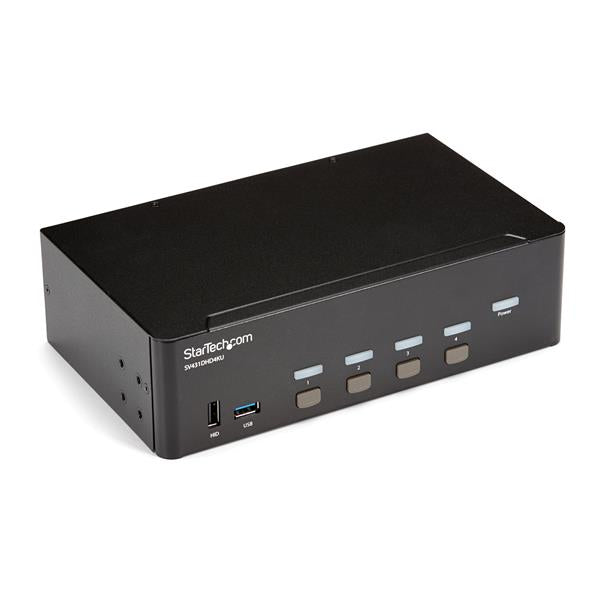 StarTech.com SV431DHD4KU interruptor KVM Montaje en rack Negro