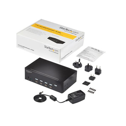 StarTech.com SV431DHD4KU interruptor KVM Montaje en rack Negro