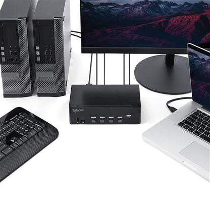 StarTech.com SV431DHD4KU interruptor KVM Montaje en rack Negro