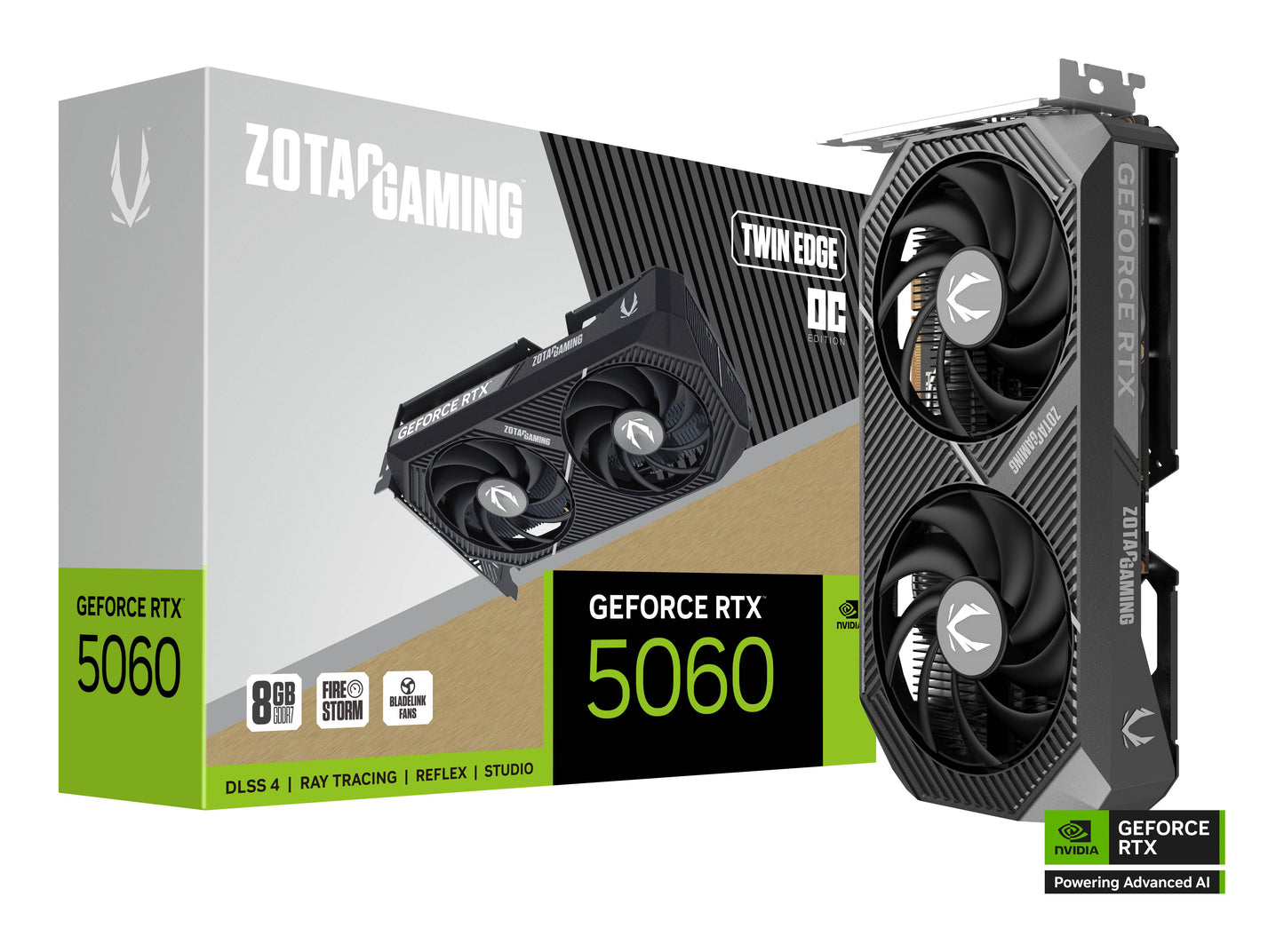 Tarjeta de Video Zotac NVIDIA GeForce RTX 5060 Twin Edge OC 8GB 128-bit GDDR7 PCI Express x8 5.0