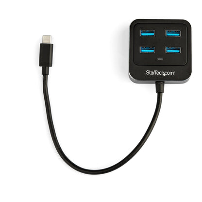 StarTech.com HB31C4AB nodo concentrador USB 3.2 Gen 2 (3.1 Gen 2) Type-C 10000 Mbit/s Negro