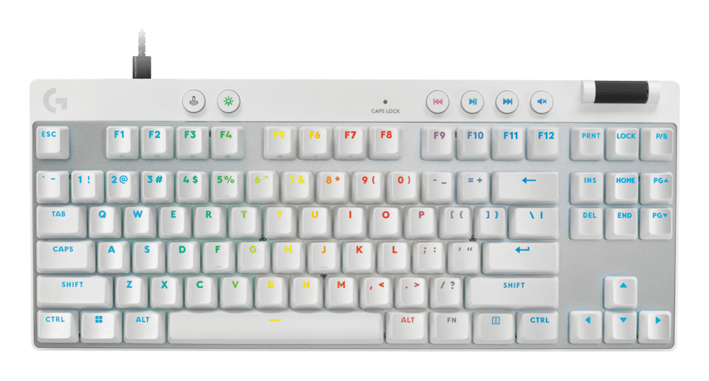 Logitech PRO X TKL Rapid teclado Juego USB QWERTY Inglés Blanco