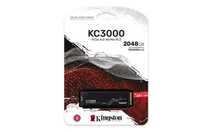 Unidad de Estado Sólido SSD Kingston KC3000 PCIe 4.0 NVMe M.2 SSD 2048GB Color Negro