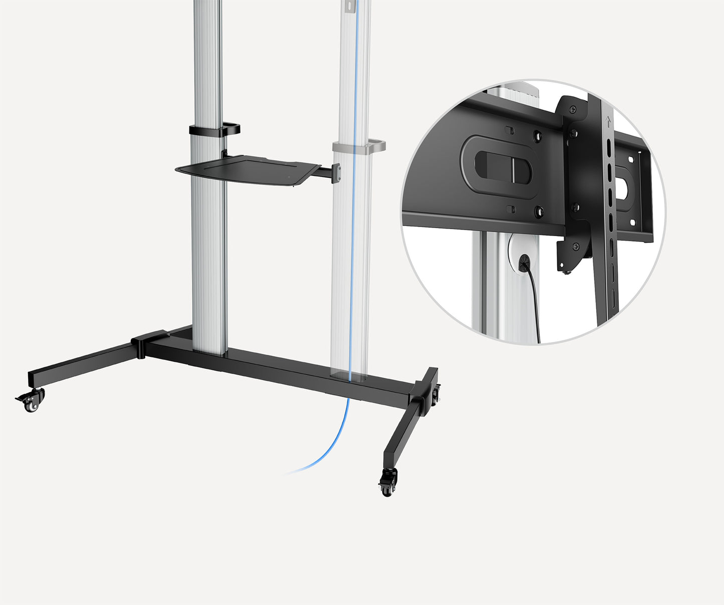 Manhattan 462563 soporte para TV 2.54 m (100") Negro, Plata