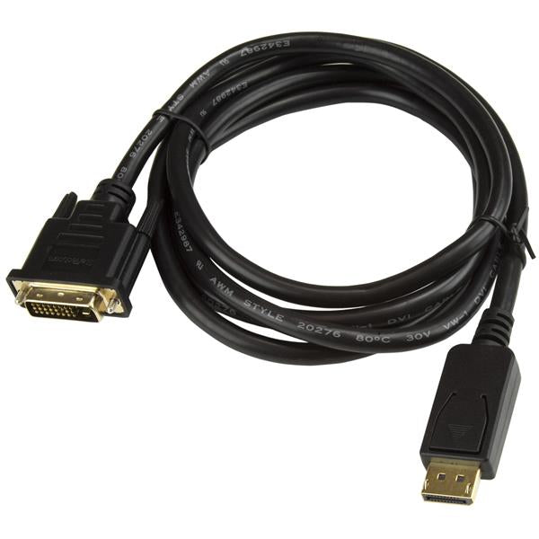 StarTech.com DP2DVI2MM6 adaptador de cable de vídeo DVI-D Negro