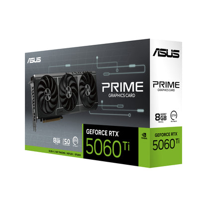 Tarjeta Video Asus Prime GeForce RTX5060TI 8GB Triple Fan GDDR7 PCIe 5.0 128-bit 758 TOPs 1xHDMI 3xDP
