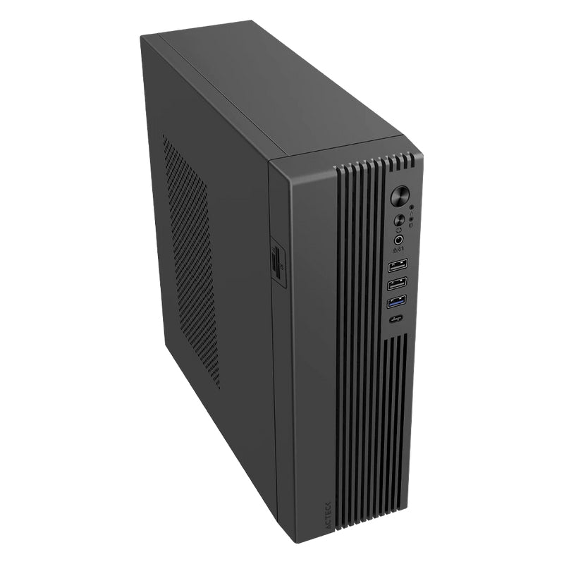 Gabinete Mini Torre Slim Onex Acteck GS450 Max MB Micro ATX / Fuente Flex 400 W Elite Negro