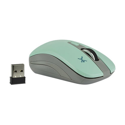 Mouse Inalámbrico Perfect Choice Essential Ajustable 800-1200-1600dpi Color Turquesa
