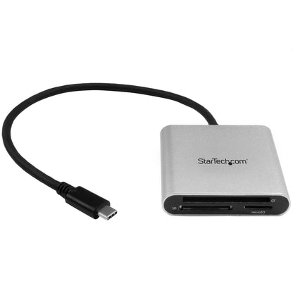 StarTech.com FCREADU3C lector de tarjeta USB 3.2 Gen 1 (3.1 Gen 1) Type-C Negro, Plata