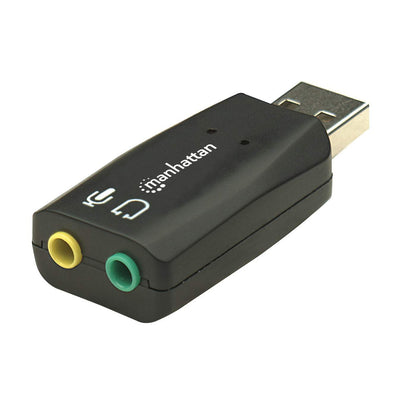 Adaptador Manhattan Sonido 5.1 Estéreo USB Alta Velocidad Color Negro