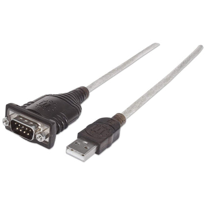 Convertidor Manhattan USB a Serial DB9M 45cm Bolsa